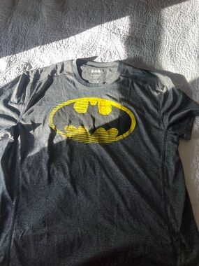Batman Gray Crewneck Tee with Black Logo